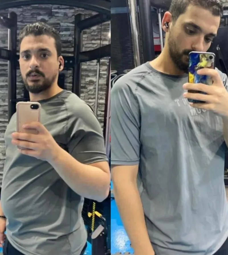 قبل وبعد — عميل · تغذية مرنة